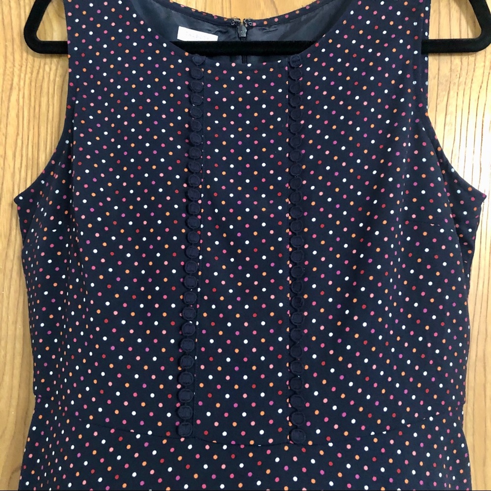 Talbots Polka Dot Flare Sleeveless Dress